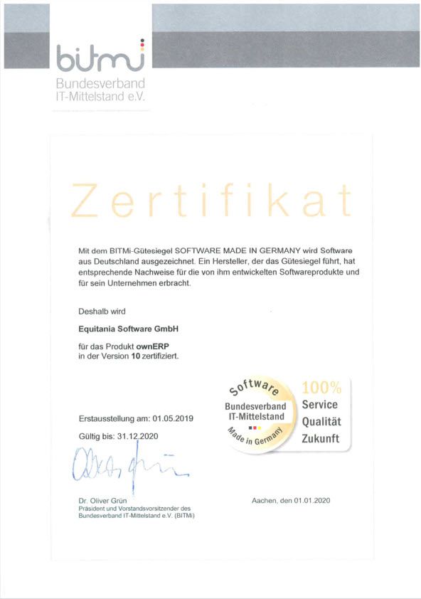 Zertifikate Software Made in Germany